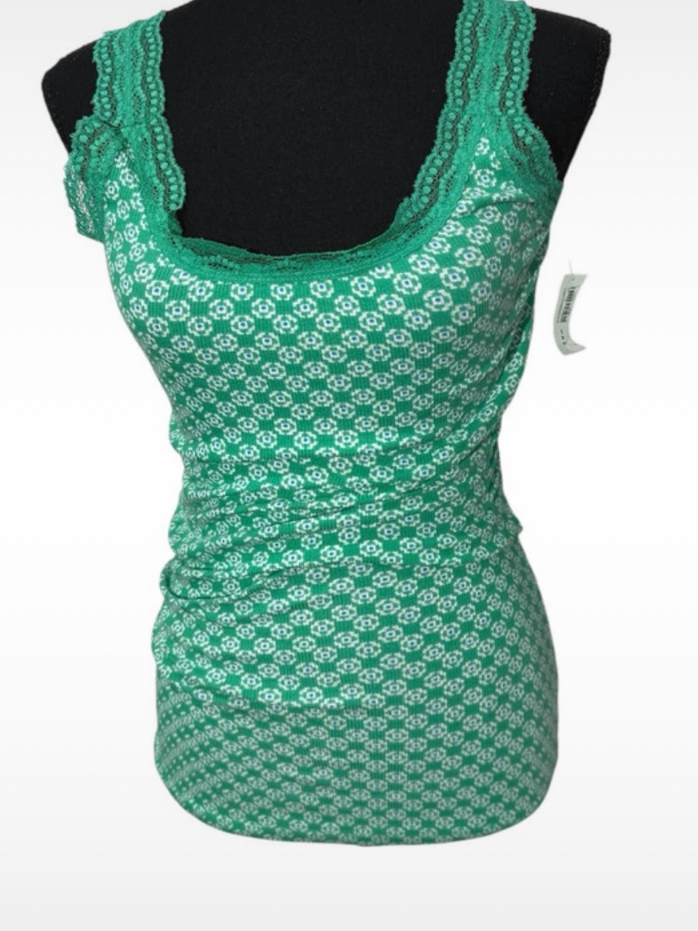 Old Navy Women’s Size Small Green Lace Print Top